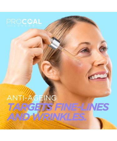 Procharcoal Anti-Aging Eye Serum - 30ml Multifunctional Concentrate for Dark Circles Swelling & Wrinkles | Seaweed Infused | Eco-Friendly Packaging | Made in Great Britain - Buy Online on GoSupps.com