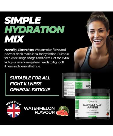 Nutrality Electrolytes Powder 350g | Sugar-Free Keto & Paleo Hydration | Vegan | Watermelon Flavor - Buy Online on GoSupps.com