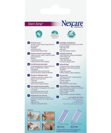 Nexcare Steri-Strip Wound Closure Strips - Assorted 8 Pieces per Pack | Standard Wound Care for Fast Healing - Buy Internationally - Buy Online on GoSupps.com