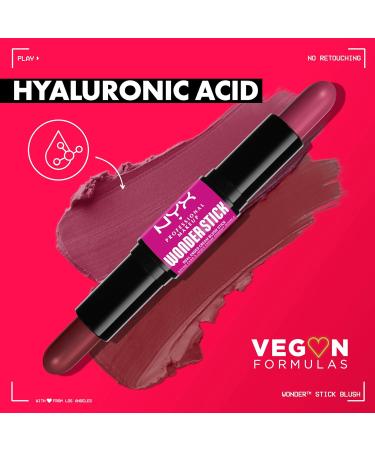 NYX Professional Makeup Rouge - Vegan Hyaluronic Acid Wonder Stick in Bright Amber & Fuchsia (8g) | Moisturizing & Mixable Texture - Buy Online on GoSupps.com