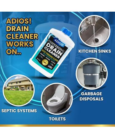 Enzyme Drain Cleaner for Kitchen Sinks 32oz Stops Odors & 100% Septic Safe | Shop Internationally - Buy Online on GoSupps.com