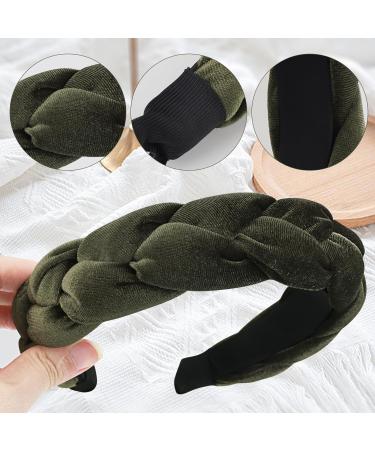 Total Ripped Braided Headband - Vintage Twisted Knotted Padded Hair Accessory for Women & Girls - Green - Buy Online on GoSupps.com