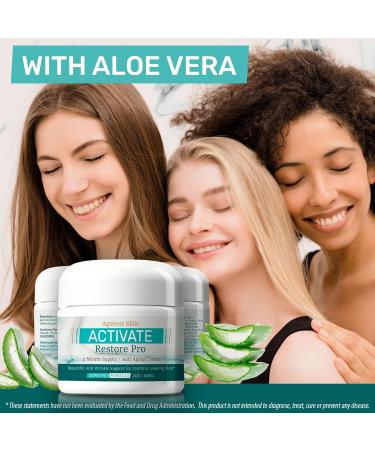 Ageless Skin Activate Restore Pro - Our Best Anti Aging Cream - Improved Formula 2 Month Supply - Help Reactivate Skin Health - Ageless Skincare Re-Activate Anti-Aging Wrinkle Cream - Buy Online on GoSupps.com