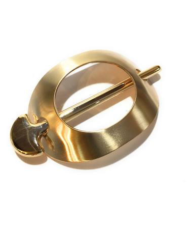 niavida metal hair clip GOLD made of brushed metal with hair stick