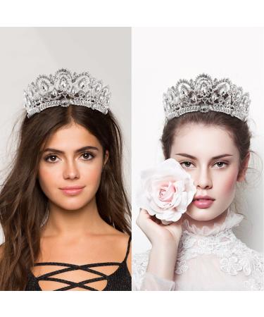 Frcolor Princess Tiara Crown with Comb - Rhinestone Crystal Queen Headband for Wedding Bridal Party & Birthdays - Buy Online on GoSupps.com