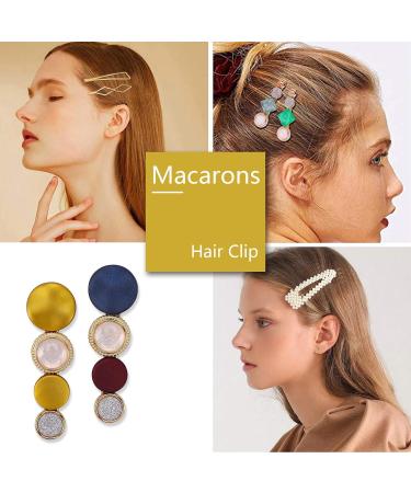 Rhinestone Pearl Hair Clips 28 Pack - Girls' Acrylic Resin Barrettes, Glitter Snap Hair Accessories - Buy Online on GoSupps.com