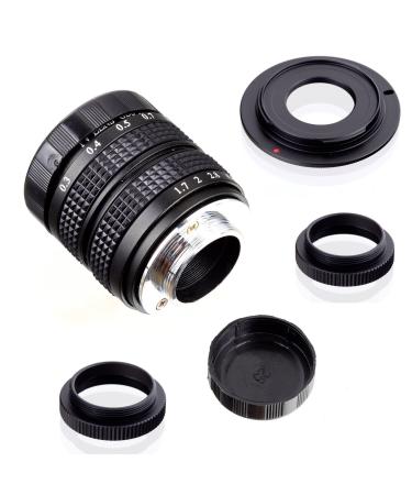 Fujian 35mm f/1.7 CCTV cine Lens Compatible with NEX E-Mount Camera & Adapter Bundle for NEX7 NEX-F3 a6000 a5000 a3500