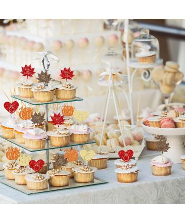 Gyufise 24Pcs Glitter Fall in Love Cupcake Topper Fall Pumpkin Wedding Cupcake Topper Fall Bride Shower Cupcake Topper for Fall Wedding Bride Shower Party Decoration Color 10 - Buy Online on GoSupps.com