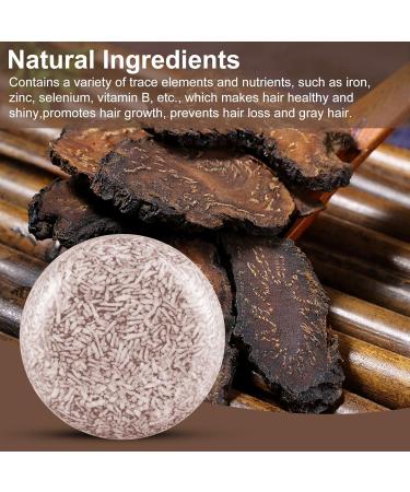 Shouwu Organic Blackening Shampoo Bar - Reverse Gray Hair Treatment (Polygonum Multiflorum) - Natural Hair Color Solution - Buy Online on GoSupps.com