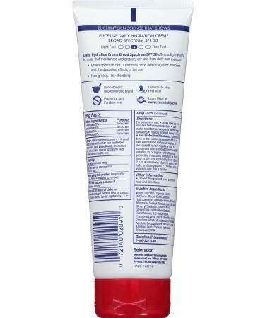 Eucerin Daily Hydration Body Cream SPF 30 - 8 oz Tube | Broad Spectrum Lotion for Dry Skin - Buy Online on GoSupps.com