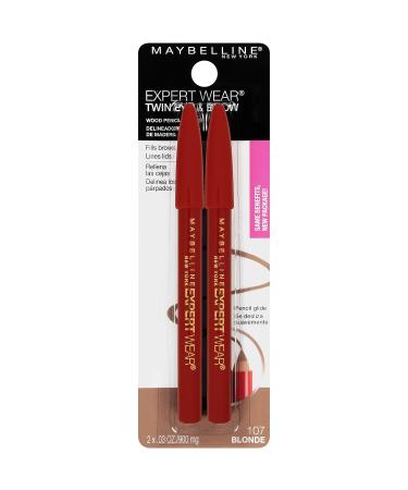 Maybelline New York Expert Wear Twin Eyebrow and Eyeliner Pencils - Light Brown Shade 2 Count - Buy Online on GoSupps.com