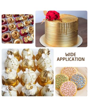 60ml Edible Glitter Fluid - Gold Metallic Liquid for Cakes Baking & Macarons | Food Coloring Glitter Powder for DIY Cookies & Fondant - Buy Online on GoSupps.com