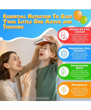 NEVISS Kids Vitamin D3 K2 Gummies 2 Pack + Kids Multivitamin Gummies 1 Pack - Buy Online on GoSupps.com