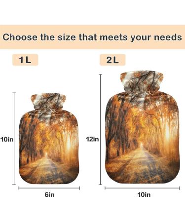 Buy Naanle 2L Hot Water Bottle - Autumn Forest Design for Pain Relief & Warmth | Ideal for Back Hand Foot & Neck Therapy - Buy Online on GoSupps.com