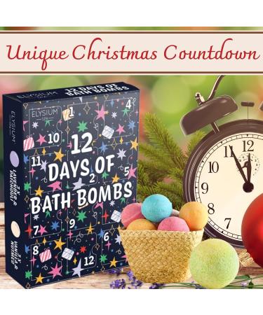 Bath Bomb Advent Calendar 2024-12 Days of Bath Bomb with Cute Headband - Christmas Gifts for Women Bath Bombs Gift Set Bath Gift Set Pamper Gifts for Women & Kids - Buy Online on GoSupps.com