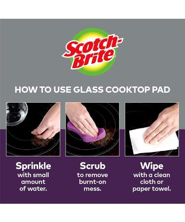 Scotch-Brite Glass Cooktop Pads - Chemical-Free Cleaning for Glass Stovetops (2 Pack) - Buy Online on GoSupps.com