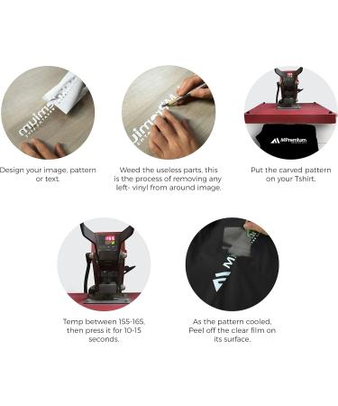 MiPremium Navy Blue Glitter Heat Transfer Vinyl - Pack of 4 Sheets | Easy Iron On for T-Shirts & Garments - Buy Online on GoSupps.com