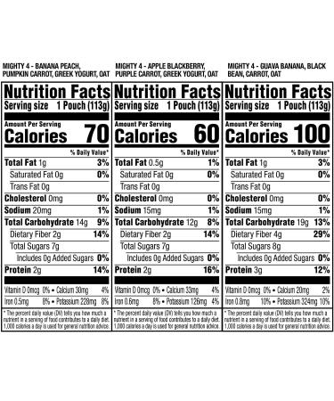 Plum Organics Baby Food Pouch Variety Pack | Mighty 4 | 4oz | 18 Pack | Organic Squeeze for Babies, Kids, & Toddlers - Buy Online on GoSupps.com