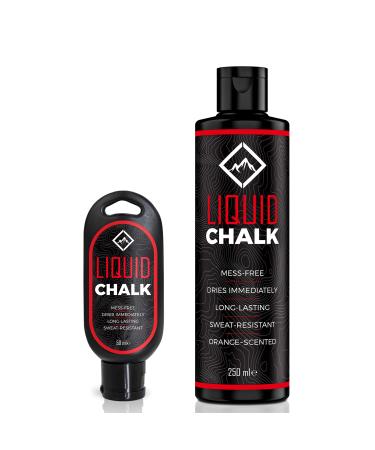 SURVIVOR Liquid Chalk  Liquid Grip for Rock Climbing, Weight Lifting, Bouldering, Gymnastics & More - Improves Grip During Workout Training Using Climbing Holds, Bars, & More 250ml Liquid Chalk