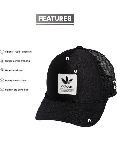 adidas Originals Dispatch Trucker Hat - Black/White - One Size | Unisex Women's Cap - Buy Online on GoSupps.com