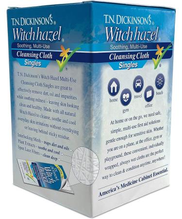 T.N. Dickinson's Witch Hazel Cleansing Cloth Towelette Singles - 14 Count (Pack of 1) - Buy Online on GoSupps.com