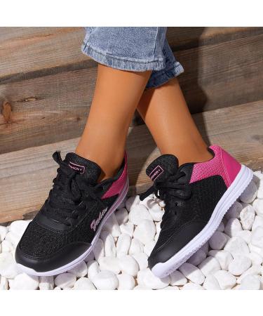 Women's Lace-up & Slip-on Rolling Sole Sneakers - White & Black Leisure Walking Shoes for Fitness & Hiking | EU Size 40 - Buy Online on GoSupps.com