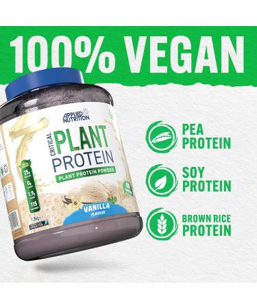 Applied Nutrition Critical Plant Protein Vanilla 1800g Vanille 1800g - Buy Online on GoSupps.com