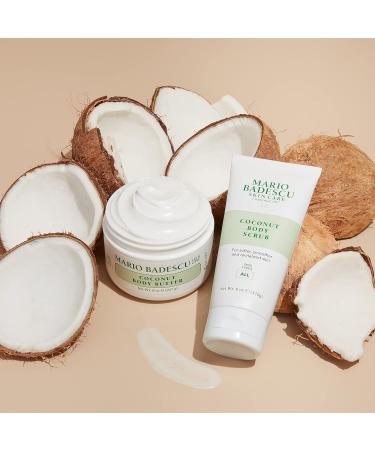 Mario Badescu Coconut Body Scrub 6 OZ | Softening Scrub for All Skin Types | Niacinamide & Salicylic Acid Formula | International Shipping Available - Buy Online on GoSupps.com
