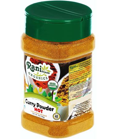 Rani Organic Curry Powder Hot 3oz PET Jar - Authentic Indian Blend | All Natural, Vegan, Gluten Friendly | USDA Certified, NON-GMO | Indian Origin (Pack of 1) - Buy Online on GoSupps.com