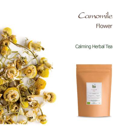 Organic Chamomile Flower Tea - Soothing & Relaxing 300g | Premium Dried Chamomile for Wellness - Buy Online on GoSupps.com