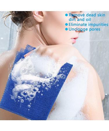 African Exfoliating Net Set - Body Scrubber Sponge for Shower and Bath (Black Blue) - Buy Online on GoSupps.com