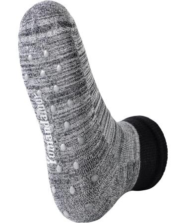 Yomandamor 5 Pairs Men's Bamboo Non-Slip Diabetic Low-Cut Socks (Size 10-13, Black) - Buy Online on GoSupps.com