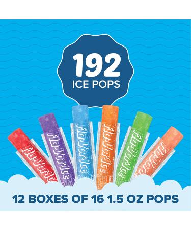 Flavorice Freezer Pops 1.5oz Fat Free Ice Pops - Fruity Flavors | 192 Freezer Pops (12 Boxes) - Buy Online on GoSupps.com