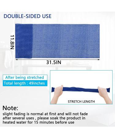 African Exfoliating Net Set - Body Scrubber Sponge for Shower and Bath (Black Blue) - Buy Online on GoSupps.com