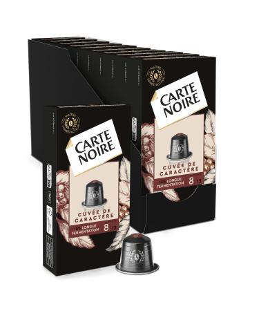 CARTE NOIRE - 100 Nespresso Compatible Cuv e de Caract re Coffee Capsules - Long Fermentation - Pack of 10x10 Aluminum Capsules - Made in France