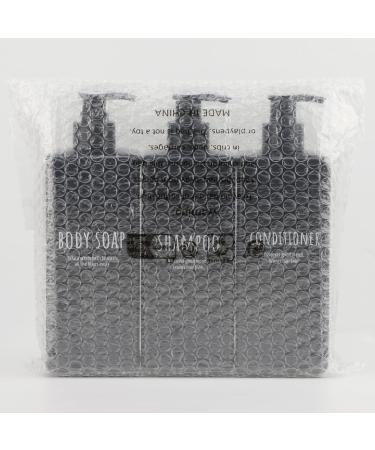 Segbewy Refillable Pumping Pump - 500ml Black Lotion & Shampoo Bottle 3-Pack with Labels - Ideal for Travel & Home Use - Buy Online on GoSupps.com