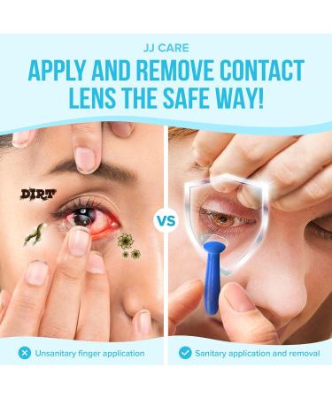 JJ CARE Contact Lens Applicator - 4 Pack Suction Tool for Hard Lenses | Silicone Remover for Gas Permeable Contacts - Buy Online on GoSupps.com
