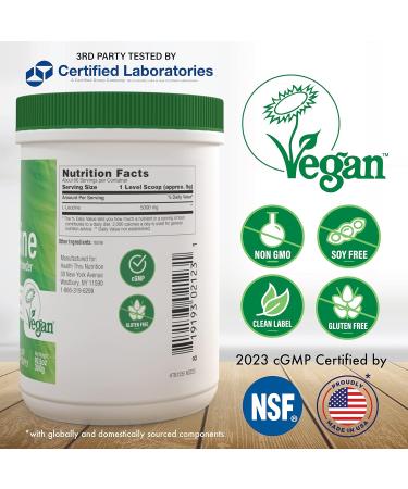 Health Thru Nutrition Pure L-Leucine Powder 300g | Certified Vegan & Non-GMO | Fermented Essential BCAA | 5g per Serving | 3rd Party Tested - Buy Online on GoSupps.com