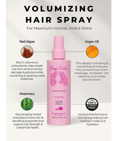 Rizos Curls Alcohol-Free Volumizing Hair Spray with Red Algae - Sulfate-Free, Frizz-Free, Long-Lasting Hold - Vegan & Cruelty-Free - Buy Online on GoSupps.com