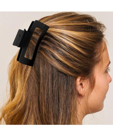 2 Pack Matte Square Claw Clips 3.5 Inch Medium Hair Clamps - Non-slip & Fashionable Hair Accessories for Women and Girls - Buy Online on GoSupps.com
