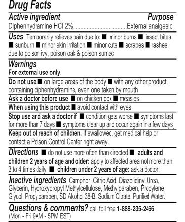 Extra Strength Itch Relief Gel | 2% Diphenhydramine HCl Topical Analgesic | Made in USA | 4 oz - Buy Online on GoSupps.com