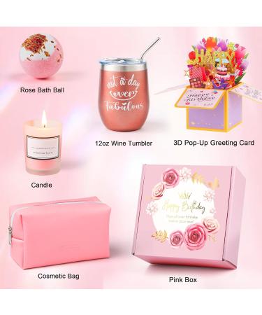 Yolidas Personalised Birthday Hampers for Women - Unique Gifts for Mom, Sister, Wife, Girlfriend, Daughter - Pink - Buy Online on GoSupps.com