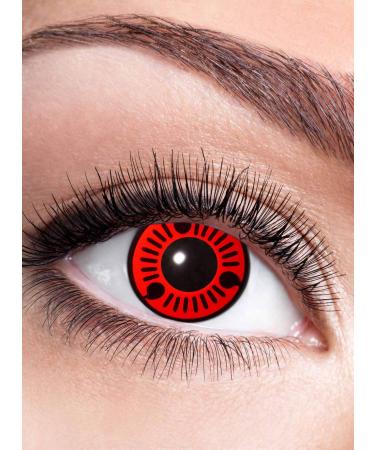 Sasuke Sharingan Contact lens/annual lens with diopters - colored motif lenses with prescription (1 piece) - Dioptria: -3.5 - Ideal for Halloween Carnival Motto -Party Sasuke Sharingan -3.5 Dioptria