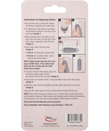 Finishing Touch Flawless Pedi Electronic Pedicure Tool Rechargeable Dual Speed Rose Gold & Pedi Replacement Heads for Pedicures 3 Piece Attachment Set Foot Scraper + BEAUTY EX1 - Buy Online on GoSupps.com