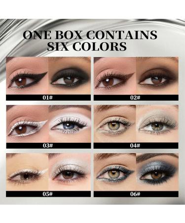 6 Crayons Pour Les Yeux Et Ombres Paupi res Crayon Pour Les Yeux Smokey Ombre Paupi res Mate Eye-Liner Fin Longue Tenue Et Waterproof Maquillage Halloween - Buy Online on GoSupps.com