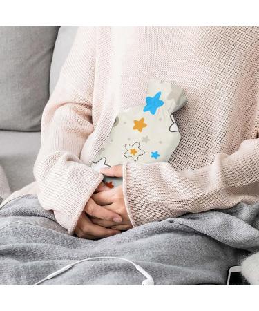 Color Stars Hot Water Bottle with Plush Cover - Bed Warmer for Adults & Kids | 26.5x15.3cm - International Shipping Available - Buy Online on GoSupps.com