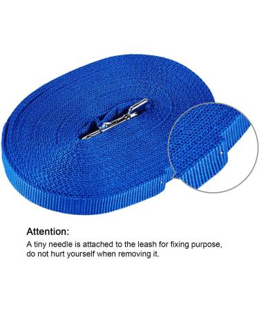 15m Blue Track Line for Dogs - Durable Nylon Leash Weatherproof Training Line with D-Carabiner & Grip Cushion - Perfect for All Dog Sizes - Buy Online on GoSupps.com