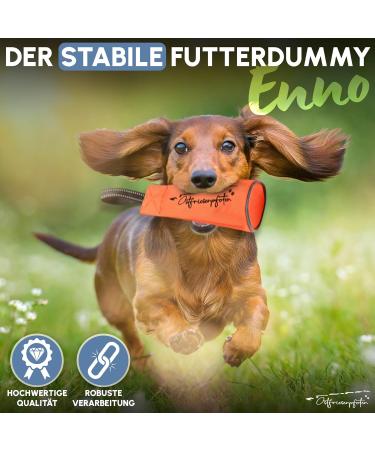 Ostfriesenpfoten Durable Feed Bag Enno - Washable Dog Dummy Size S Metal-Free Orange | Includes Agility Training eBook - All Breeds - Buy Online on GoSupps.com