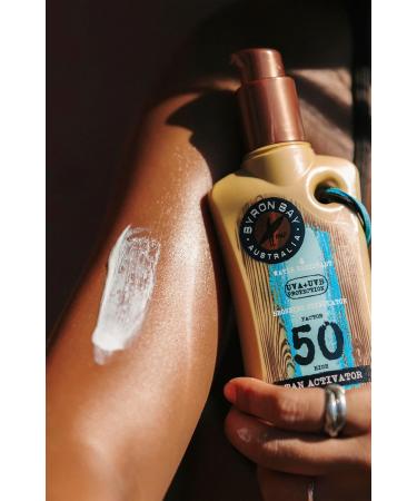 Byron Bay Australia SPF 50 Sun Lotion Travel Tube Bronzing & Tan Activator For A Deeper Tan - UVA & UVB Instant Protection Non-Greasy Water-Resistant No White Marks - Summer Fragrance 100ml - Buy Online on GoSupps.com