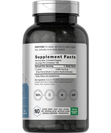 Horb ach L-Lysine 2000mg - 240 Caplets | Vegetarian Non-GMO & Gluten-Free Supplement for Immune Support - Buy Online on GoSupps.com